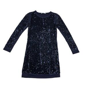Patrizia Pepe Reflective Sequin Embellished Long Sleeve Top Women's Size Medium
